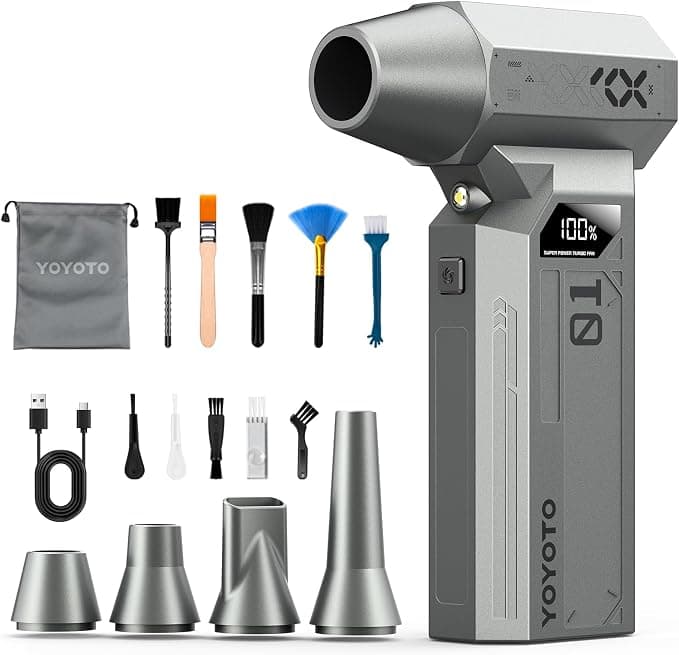 Powerful Cordless Air Duster: PC, Keyboard, Car Cleaning