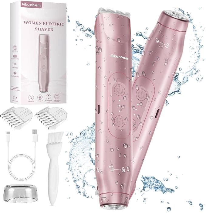 Akunbem Dual Head Electric Shaver for Painless Smooth Skin